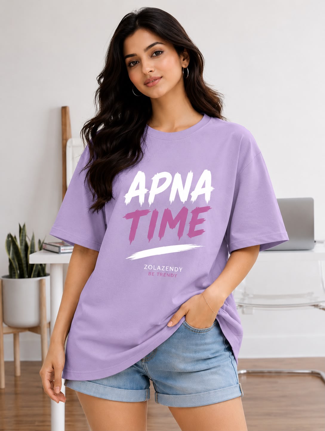 ZOLAZENDY" APNA TIME" OVERSIZE T-SHIRT - Image 3