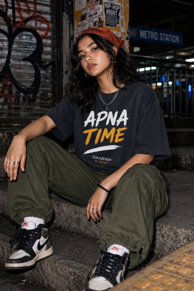 ZOLAZENDY" APNA TIME" OVERSIZE T-SHIRT
