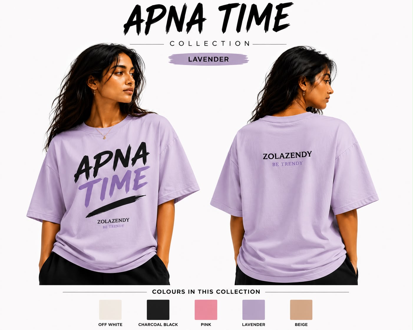 ZOLAZENDY" APNA TIME" OVERSIZE T-SHIRT - Image 4