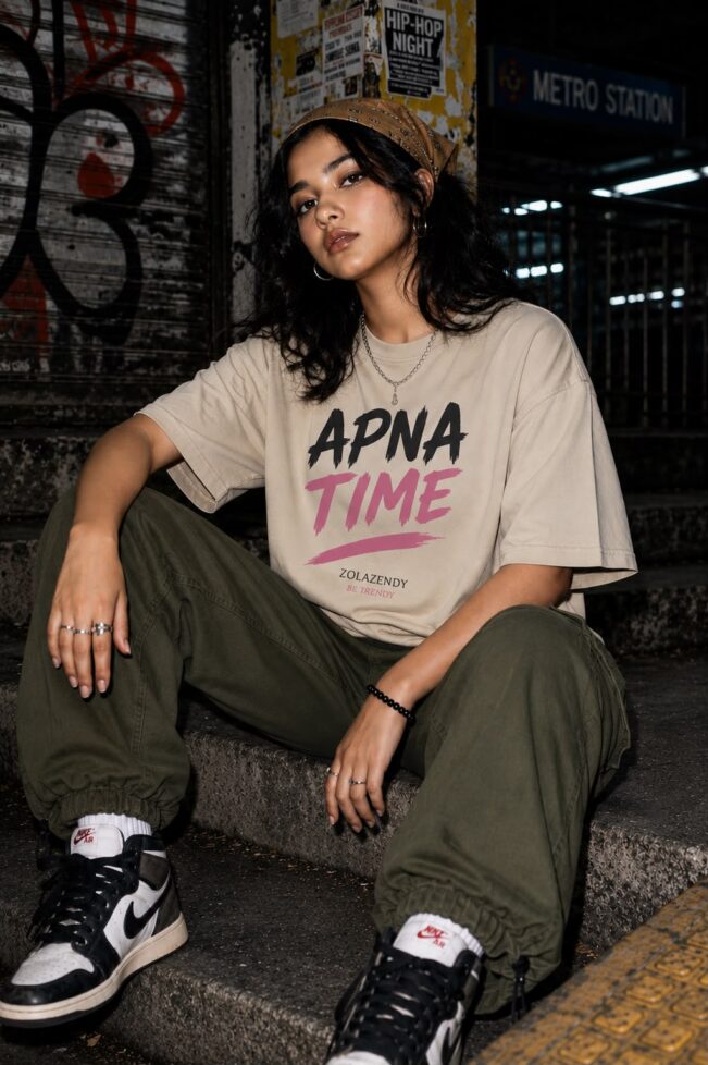 ZOLAZENDY" APNA TIME" OVERSIZE T-SHIRT